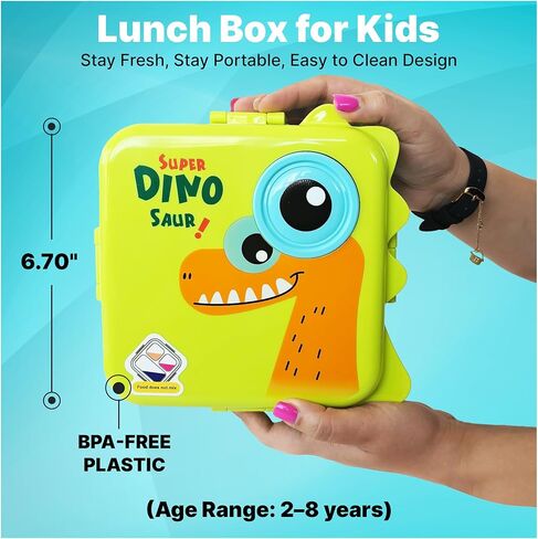 Bento Box for Kids Toddler Lunch Containers for Kids Lunch Boxes, Kids School Bento Lunch Box, Leak proof Lunch Containers, Dinosaur Lunch box in Saudi Arabia