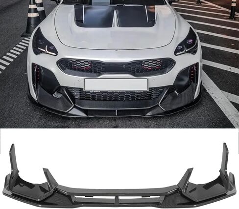 Front Bumper Lip for Kia Stinger 2018-2023 Add-On Front Spoiler Splitter Diffuser ABS Plastic (Glossy Black) in Saudi Arabia
