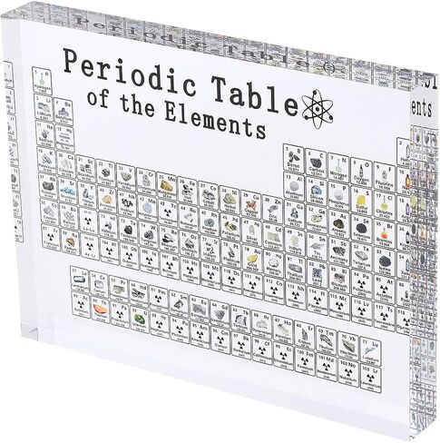 Generic Periodic Table Decoration Real Elements Acrylic Periodic Table for Science Lovers Teaching Tool Present for Students in Saudi Arabia