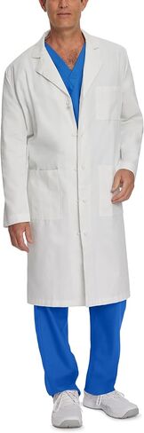 Landau Relaxed Fit 3-Pkt 5-Knot Cloth Button Full-Length Lab Coat for Men 3138 in Saudi Arabia