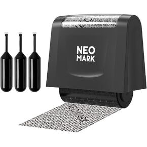 ختم دوار للحماية من سرقة الهوية، ختم أمان سري بعرض 1.6 بوصة مع 3 عبوات حبر، حماية الخصوصية ذاتية التحبير للعنوان وبكرة ختم الهوية - أرجواني in Kuwait