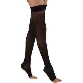 JOBST 119767 UltraSheer Compression Stocking with Silicone Dot Top Band, Thigh High, 15-20mmHg, Open Toe, X-Large, Natural in Kuwait
