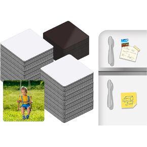Sublimation Magnet Blanks Metal Products Bulk Square Magnets 3x3 inch Sublimation Fridge Magnet Aluminum Sign Blanks for Kitchen Office Decorative (100, Aluminum) in Saudi Arabia