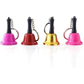 4PCS Mini Loud Hand Bell with Keychain,Pet Training,Bar Restaurant,Wedding Dinner, Inside Classroom Bell,Call Bell,Alarm, Jingles, Ring in Saudi Arabia