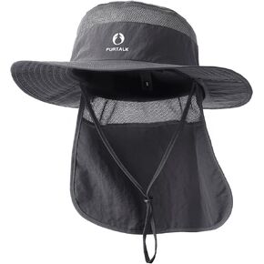 FURTALK Sun Hats for Men Women Fishing Hat with Neck Flap UPF 80+ Breathable Wide Brim Hiking Safari Summer Bucket Hats in Saudi Arabia