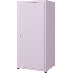 MIOCASA Metal Locker Storage Cabinet with Lock and Shelves,Single Door Lockable Cabinet for Bedroom,School,Kindergarten (White) in Kuwait