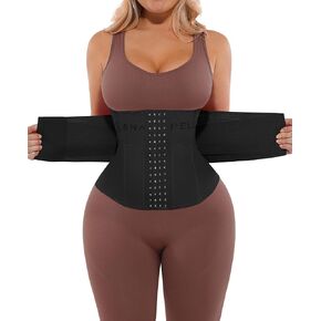 SHAPELLX Waist Trainer for Women Workout Trimmer Belt Waist Cincher Corset Girdle Body Shaper Tummy Control Sweat Band in Kuwait