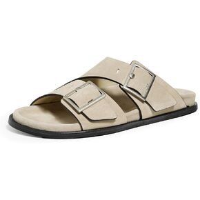 ALOHAS Women's Alba Suede Beige Leather Sandals in Kuwait