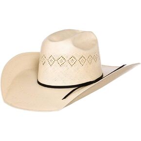 24K Shantung Diamond 4 1/2" Brim Open Crown Straw Hat in Saudi Arabia