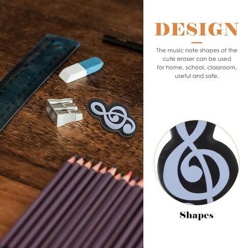 Pack of 20 Erasers with Music Symbols, Cute Erasers in The Shape of Musical Notes with Music Motif, for Notes in The Classroom in Saudi Arabia