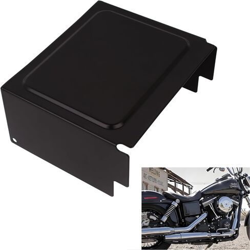 H RUO Battery Side Cover Fits for Harley Davidson 1997-2005 Dyna Super Glide Wide Glide Low Rider Convertible 1997-2003 Sportster XL1200 Custom 883 Hugger XL883R XL883C Replace #66718-01 in Saudi Arabia