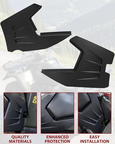 لوحات جانبية يسار ويمين من SAUTVS مع مجموعة رقائق معدنية لـ Polaris Sportsman 800 700 500 2006 2007، لوحات حماية لوحة جانبية سوداء لملحقات Polaris Sportsman 800 700 500 2006-2007 in Saudi Arabia
