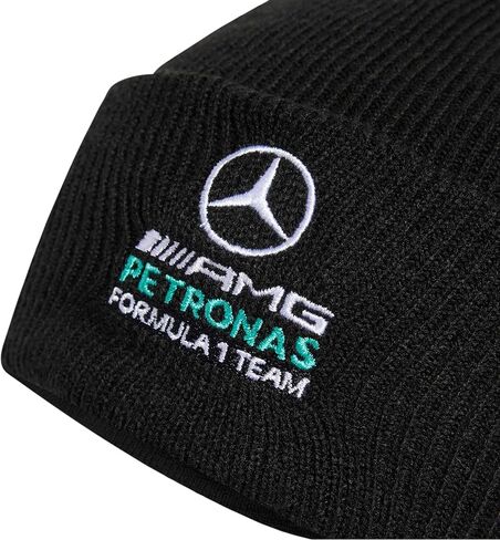 adidas Unisex-Adult Mercedes - Amg Petronas Formula 1 Team Alphaskin Beanie, Black/White, One Size in Saudi Arabia