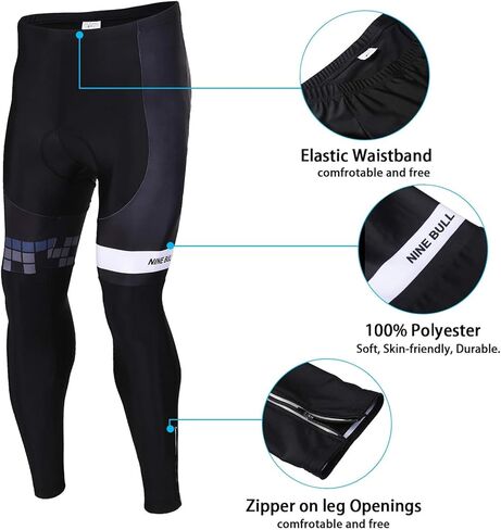 طقم جيرسي لركوب الدراجات للرجال - قميص لركوب الدراجات سريع الجفاف عاكس للضوء وشورت لركوب الدراجات مبطن ثلاثي الأبعاد بأكمام طويلة أسود in Kuwait