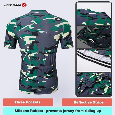 UGLY FROG MTB Men's Suits Cycling Jersey Set Short Sleeve Bicycle Shirt and Padded Bib Shorts in Saudi Arabia