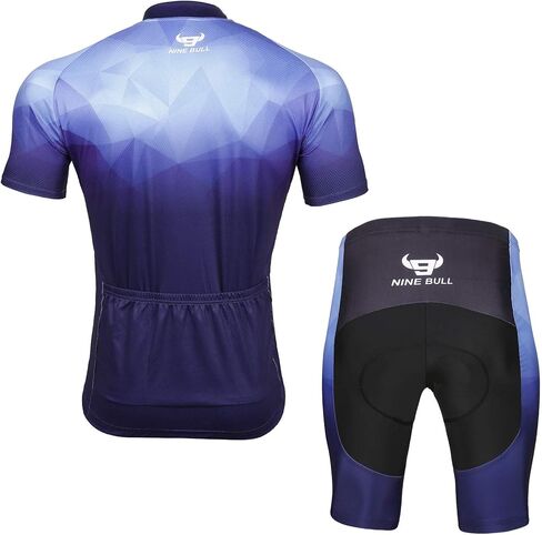 طقم جيرسي لركوب الدراجات للرجال - قميص عاكس لركوب الدراجات سريع الجفاف وسروال قصير مبطن ثلاثي الأبعاد لركوب الدراجات مقاس XL in Kuwait