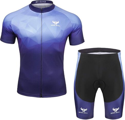 طقم جيرسي لركوب الدراجات للرجال - قميص عاكس لركوب الدراجات سريع الجفاف وسروال قصير مبطن ثلاثي الأبعاد لركوب الدراجات مقاس XL in Kuwait
