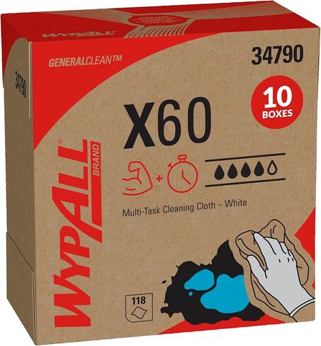 Wypall X60 أقمشة قابلة لإعادة الاستخدام (54015) في صندوق براغ، أبيض، 252 ورقة / صندوق، 1 صندوق/حقيبة in Kuwait