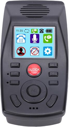 Analog Call Blocker with Automatic Call Recording, Answering Function, Do Not Disturb Mode for Landline Phones, 1.44 Inch Display, Stop Scam, for Home or Office, Black, 1 Unit in Saudi Arabia