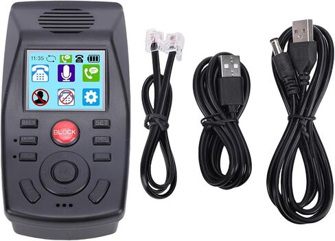 Analog Call Blocker with Automatic Call Recording, Answering Function, Do Not Disturb Mode for Landline Phones, 1.44 Inch Display, Stop Scam, for Home or Office, Black, 1 Unit in Saudi Arabia