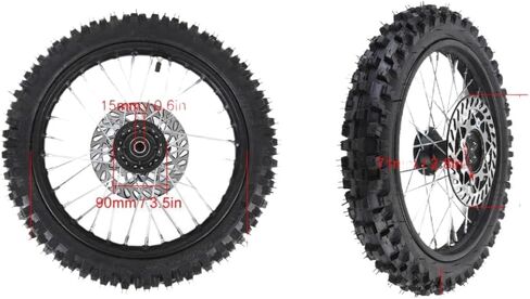 Bike Front Wheel Rim Tire Assembly 14 Inch Front Wheel Rim Tire Compatible With 125 140 150 160cc Pit Bike in Saudi Arabia
