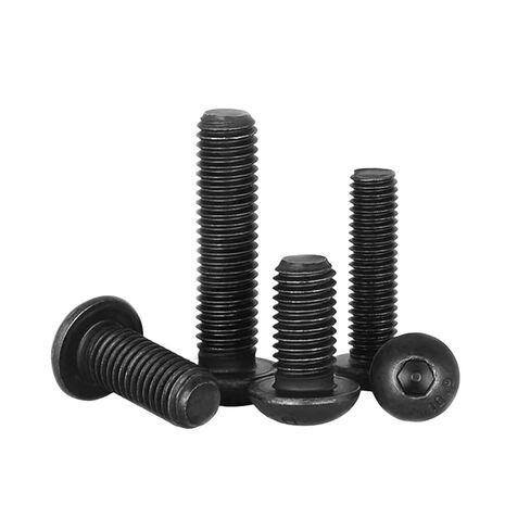 M1.6 M2 .5 M3 M4 M5 M6 M8 M10 M12 10.9 Grade Black Cabon Hex Socket Button Head Bolt Screw(90mm,M4(10Pcs)) in Saudi Arabia