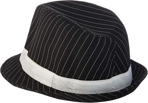 Loftus International Loftus 1920S Gangster Mob Boss Costume Pinstripe Fedora (Black) in Saudi Arabia