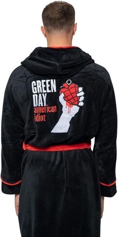 روب حمام American Idiot للرجال من Green Day باللون الأسود in Saudi Arabia