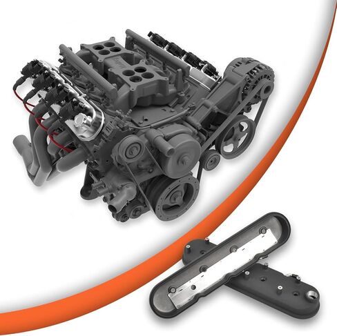 غطاء صمام محركات الألمنيوم المصبوب مع حوامل لفائف متوافق مع GM LS LS1 LS2 LS3 LS6 5.3 6.0 - أسود in Saudi Arabia