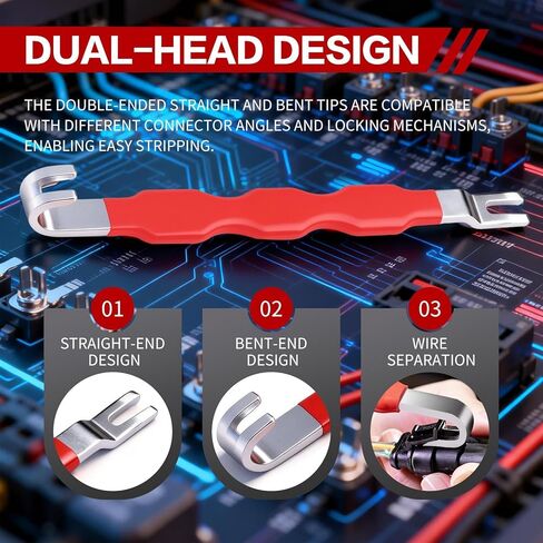 Automotive Electrical Connector Separator,Terminal Release Remover Tool 13120,Dual End Wiring Harness Disconnect Tool with Angled and Straight Tips,Non-Slip Handle for Most Cars Trucks(2 Piece) ﻿ in Saudi Arabia