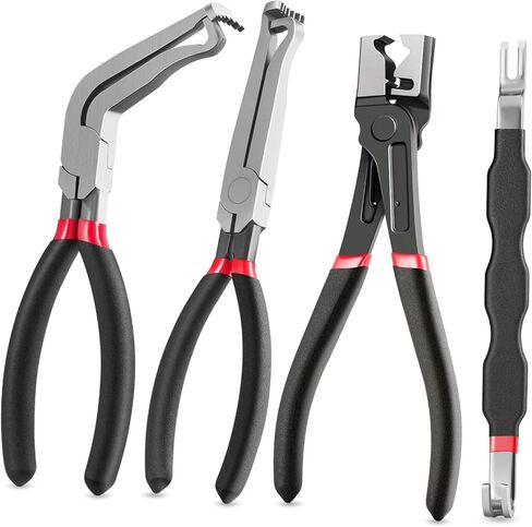 4 Pcs Electrical Disconnect Pliers for Cars, Automotive Electrical Connector Removal Tool and Hose Clamp Pliers, Electrical Plug Connector Disconnect Separator Tool for Car, Trucks, SUVs in Saudi Arabia