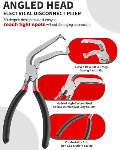 4 Pcs Electrical Disconnect Pliers for Cars, Automotive Electrical Connector Removal Tool and Hose Clamp Pliers, Electrical Plug Connector Disconnect Separator Tool for Car, Trucks, SUVs in Saudi Arabia