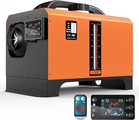 8KW Diesel Heater All in One, Portable Parking Heater with 1.3Gal Fuel Tank, Remote and LCD Panel Control, Fast Heating Low Noise for Truck Van RV Trailer Camper in Saudi Arabia