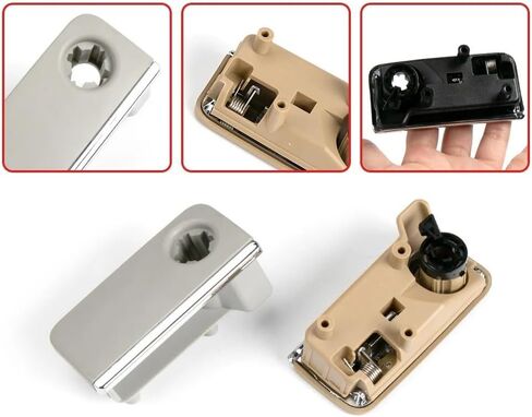 سيارة قفاز مقصورة صندوق غطاء التبديل قبضة قفل ثقب لمرسيدس بنز W164 X164 GL ML فئة الأدوات التبديل غطاء (رمادي) in Kuwait