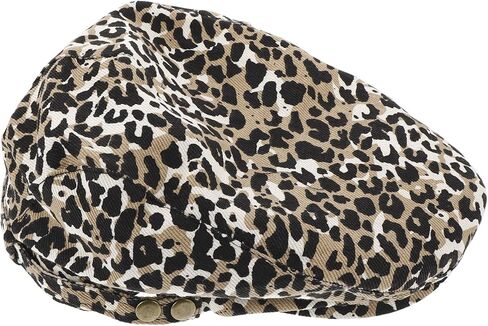 minkissy Leopard Print Beret Hat Women’s Artist Cap Vintage Painter Cheetah Print Flat Cap Adjustable for Spring Autumn Party Accessory in Saudi Arabia
