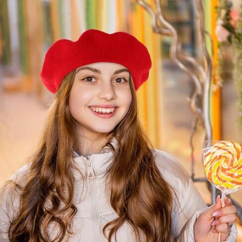 Hemoton Women’s Strawberry Beret Hat Red Knit Decorative Beanie Cap Stylish Performance Party Headwear in Saudi Arabia