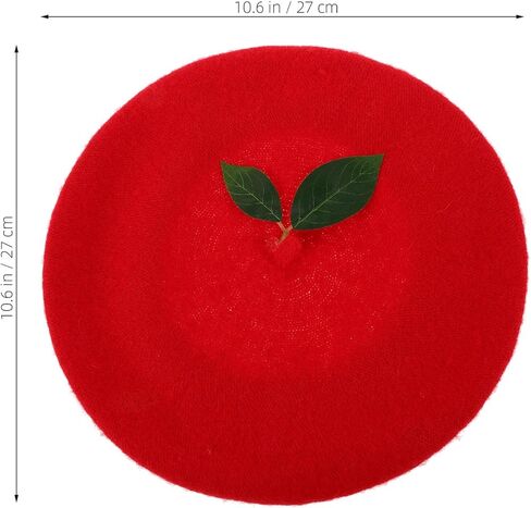 minkissy Women’s Strawberry Beret Hat Red Knitted Artist Beanie Cap Performing Costume Accessory Party Decoration in Saudi Arabia