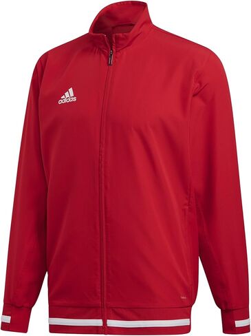 adidas Team 19 Full Zip Woven Jacket | Power Red/White | Small in Saudi Arabia