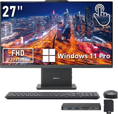 Lenovo IdeaCentre A340 multitouch All in one Desktop: 23.8", i5-9400T, 8GB DDR4 RAM, 256GB SSD, DVD-RW Burner, Win 10 Home in Kuwait