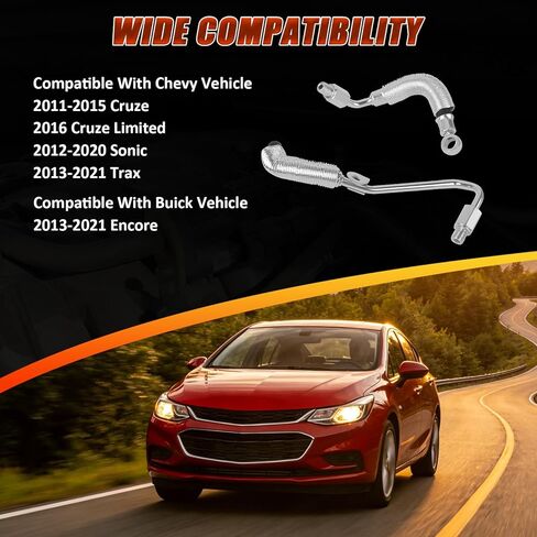 55567067 55568031 Turbocharger Cooling Feed Line Pipe & Coolant Return Hose Line Compatible With Chevy Buick Vehicle 2011-2021 Cruze Sonic Trax 2013-2021 Encore - Durable and Easy Install in Saudi Arabia