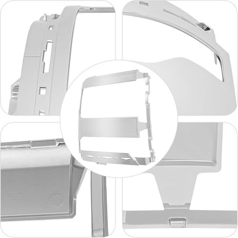 لـ 2016-2018 تشيفي سيلفرادو 1500 غطاء حافة المصباح الأمامي، استبدال حافة المصباح الأمامي من الجانب الأيمن للراكب، غطاء مصبوب بالحقن من الكمبيوتر الشخصي in Kuwait