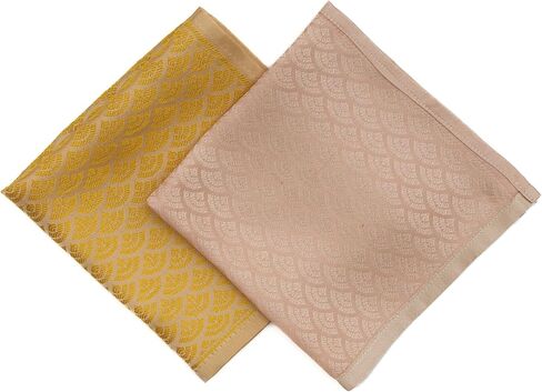 Pocket Square | Silk Handwoven Banarasi Fabric for Formal & Casual Events, Gifting- Set of 2 in Saudi Arabia