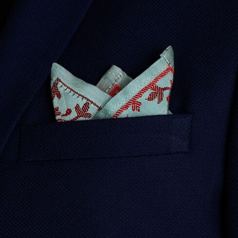 Pocket Square | Silk Handwoven Banarasi Fabric for Formal & Casual Events, Gifting- Set of 2 in Saudi Arabia