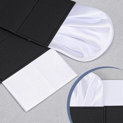2Pcs Prefolded Pocket Squares for Men Solid Color Men's Handkerchiefs on Card Circle and Square Mens Pocket Square for Business Wedding Jacket Tuxedo Suit Accessories in Saudi Arabia