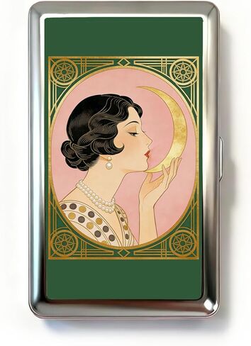 Vintage Art Deco Versatile Card & Cash Case, Slim Metal Wallet for Women Men Credit ID Business Cards (Style-A) in Saudi Arabia