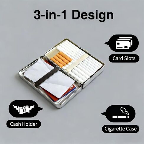 Vintage Art Deco Versatile Card & Cash Case, Slim Metal Wallet for Women Men Credit ID Business Cards (Style-A) in Saudi Arabia