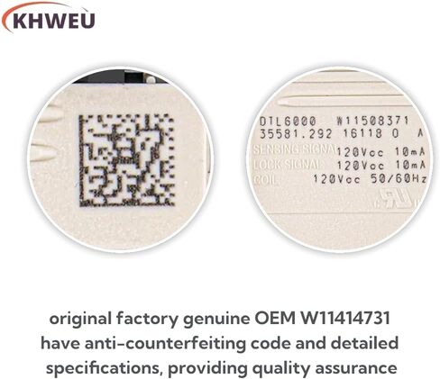 【Original Factory Authentic】 W11414731 W11513248 OEM(UR,CE-Certification) Washer Lid Lock Switch Latch Replace WTW5010LW0 WTW5057LW0 DTL6000 WTW5015LW0 MVW5430MW0 WTW5015LW1 AP7002928 PD00073744 in Saudi Arabia