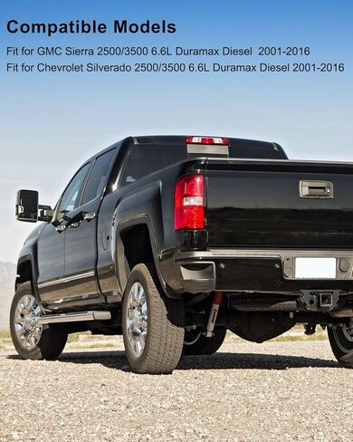 مجموعة مسامير الأنابيب تناسب سيارة GMC Sierra شيفروليه سيلفرادو 2500/3500 6.6L Duramax Diesel 2001-2016 استبدل 116121500، مع غسالة، 12 قطعة in Kuwait