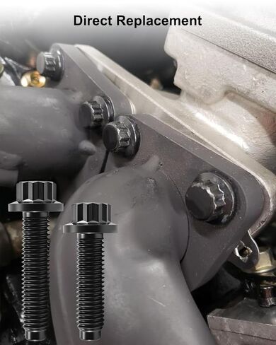 مجموعة مسامير الأنابيب تناسب سيارة GMC Sierra شيفروليه سيلفرادو 2500/3500 6.6L Duramax Diesel 2001-2016 استبدل 116121500، مع غسالة، 12 قطعة in Kuwait