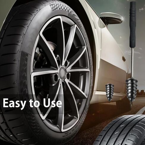 60 PCS Tire Plugs Screw Type,Tire Repair Screws Plug Kit with 2 Sizes and Screwdriver,Fast Self-Service Tool for Car, Bikes,Motorcycle,Tractor Tire Puncture Repair in Saudi Arabia